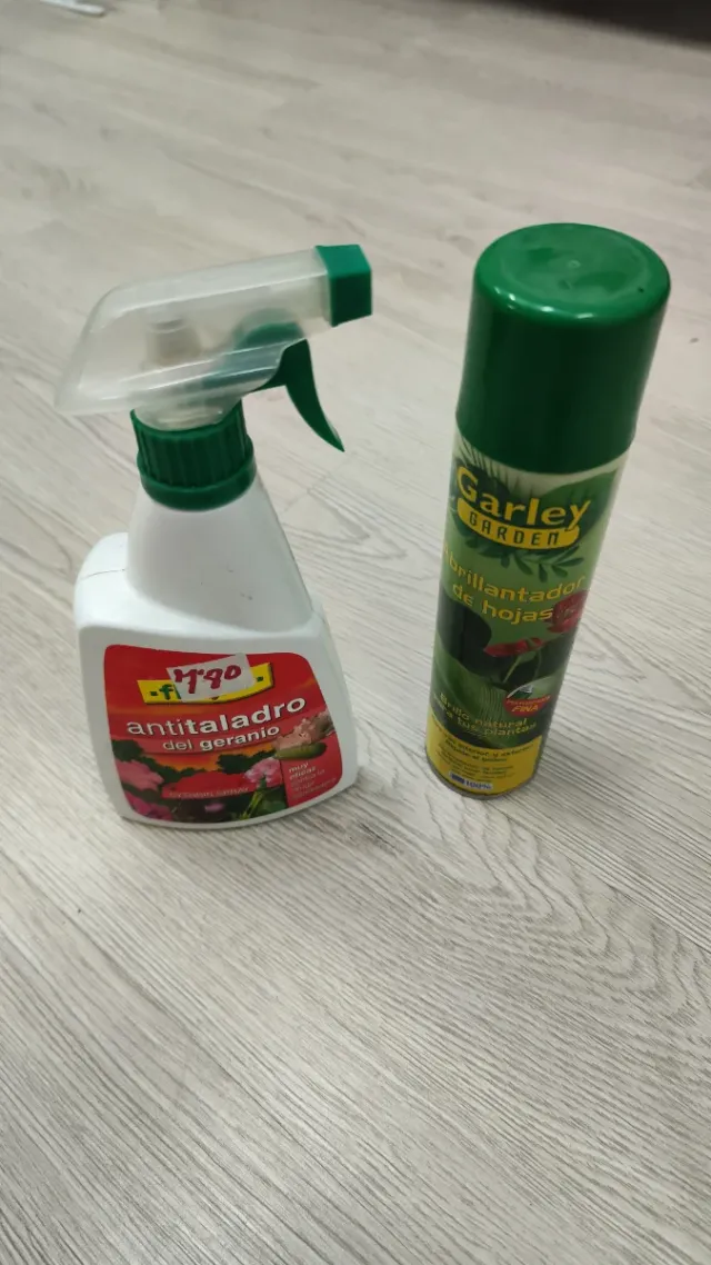 Spray Antitaladro Geranio y Brillantador Hojas