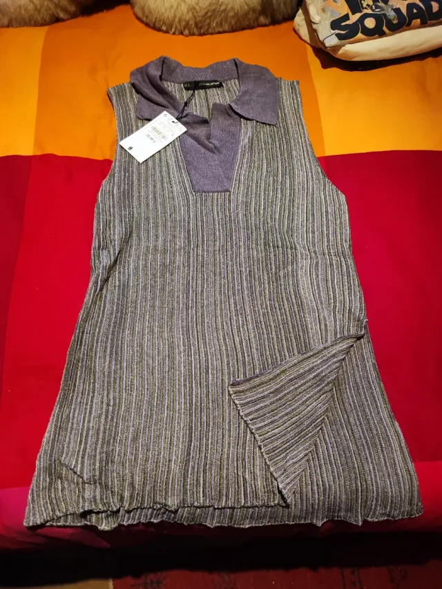 Polo largo gris plateado Sfera Collection