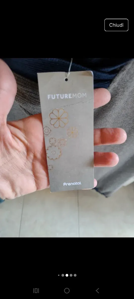 Vestito premaman smanicato grigio e blu