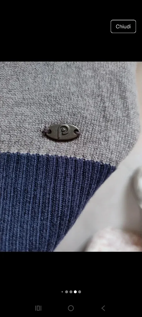 Vestito premaman smanicato grigio e blu