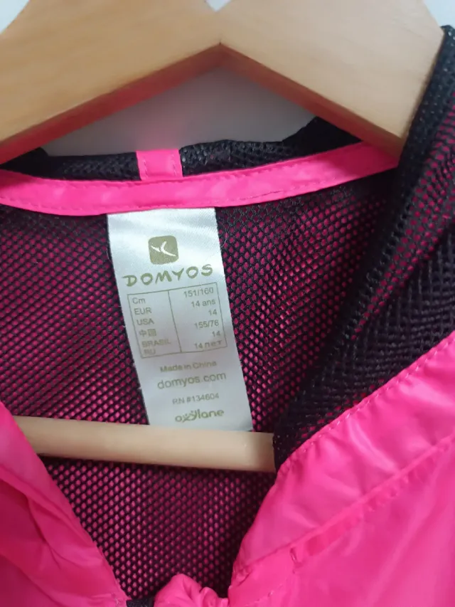 Cortavientos Domyos Rosa Talla 14, equiv. a 34-36