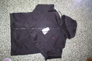 Sudadera Polo Negra con Cremallera
