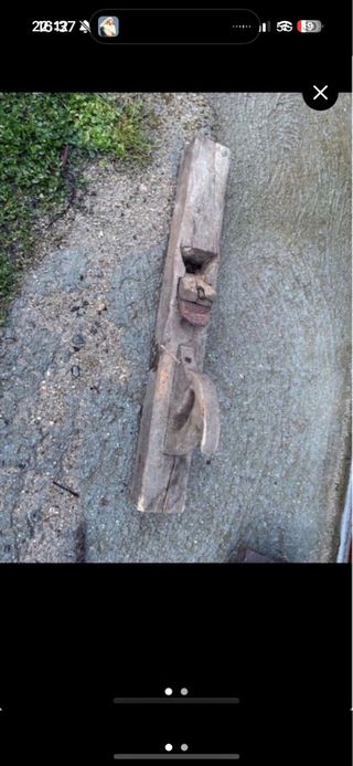 Garlopa cepillo de madera antigua