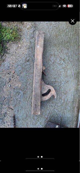 Garlopa cepillo de madera antigua