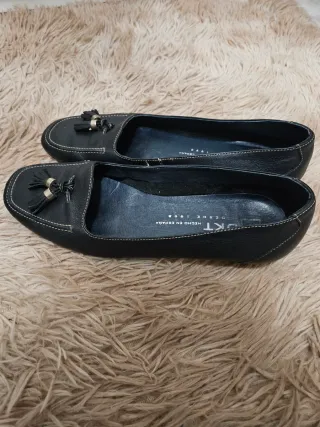 Mocasines DKT Piel Talla 38 Azul Marino