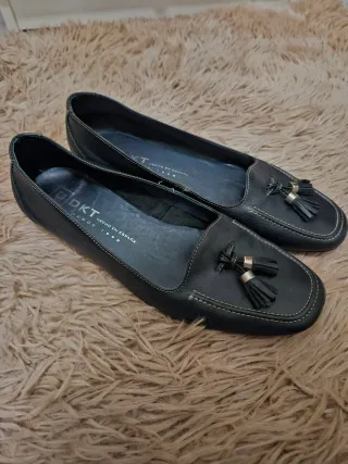 Mocasines DKT Piel Talla 38 Azul Marino