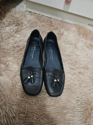 Mocasines DKT Piel Talla 38 Azul Marino