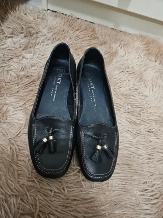 Mocasines DKT Piel Talla 38 Azul Marino