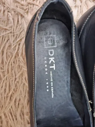 Mocasines DKT Piel Talla 38 Azul Marino