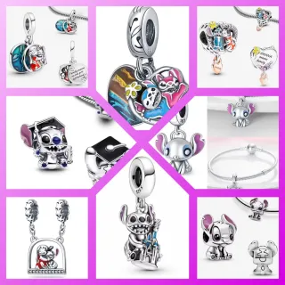 Charm Lilo Stitch Plata Pulsera Pandora o collar
