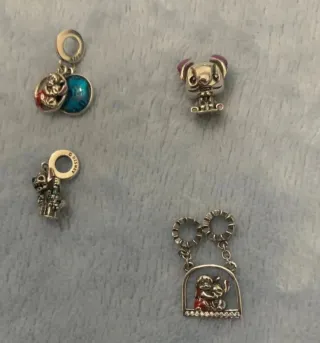 Charm Lilo Stitch Plata Pulsera Pandora o collar