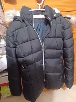 Chaqueta niña capucha negra T.13 años name it