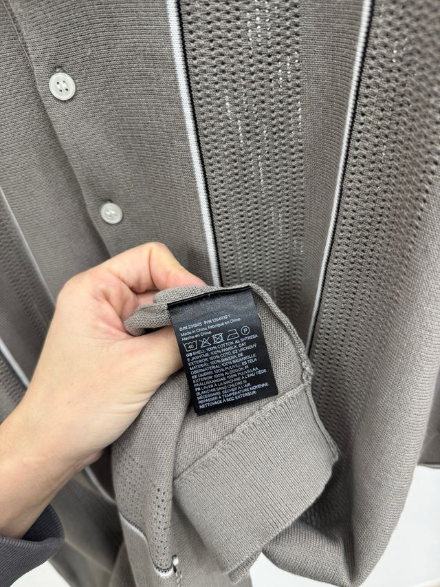 Maglia Polo H&M Uomo Grigia a Righe