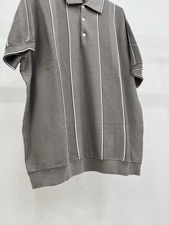 Maglia Polo H&M Uomo Grigia a Righe