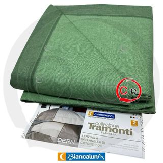 Completo Lenzuola Biancaluna Tramonti Flanella