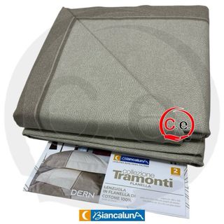 Completo Lenzuola Biancaluna Tramonti Flanella