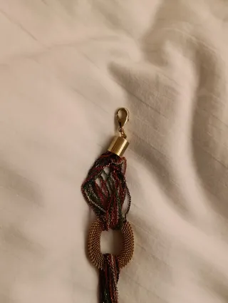 Pulsera Purificación García oro y multicolor