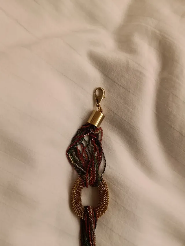 Pulsera Purificación García oro y multicolor