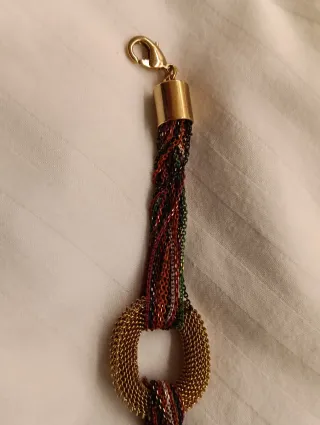 Pulsera Purificación García oro y multicolor