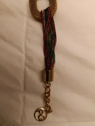 Pulsera Purificación García oro y multicolor