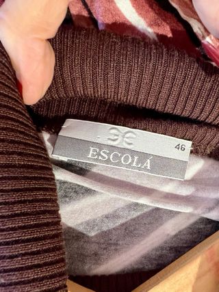 Jersey Escolá cuello alto print abstracto L