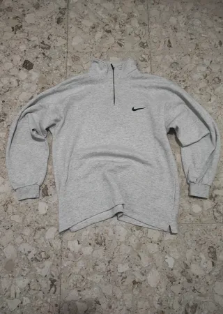 Felpa Nike 1/4 Zip Grigia Anni 2000