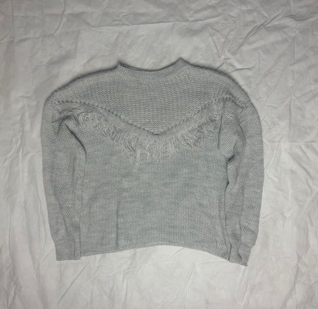 Jersey Gris Acrílico Hombros Oversize