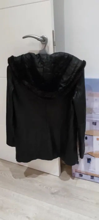 Chaqueta de cuero vintage negra