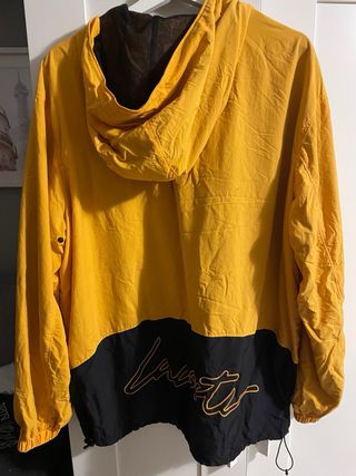 Cortavientos Lacoste Negro y Amarillo