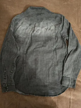 Camicia jeans uomo grigio