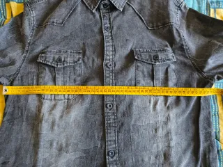 Camicia jeans uomo grigio
