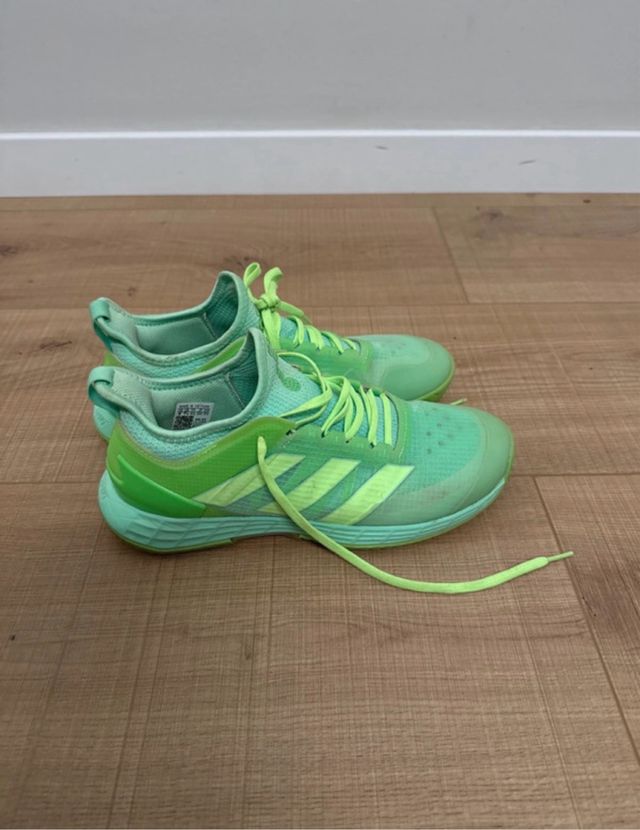 Zapatillas Adidas Tenis Verde y Amarillo