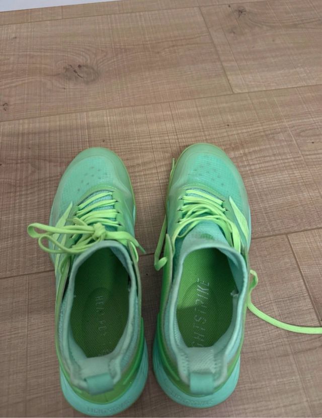 Zapatillas Adidas Tenis Verde y Amarillo