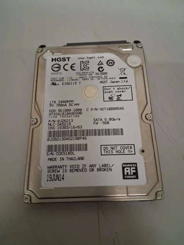 HGST 1TB HDD 5400RPM