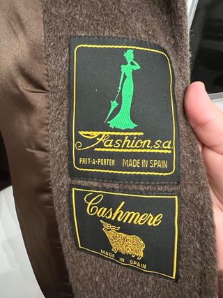 Abrigo Fashion SA Talla 46 Cashmere