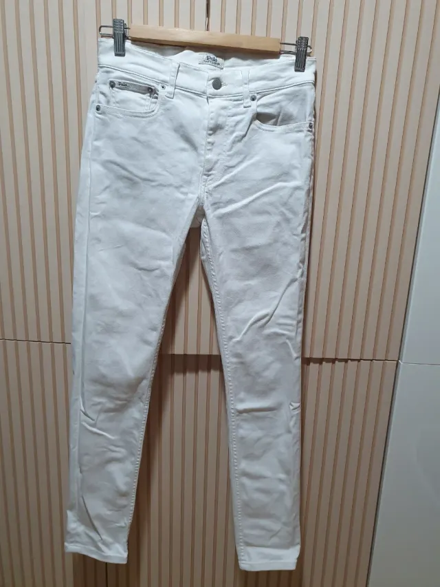 Pantalón vaquero pitillo blanco mujer Ralph Lauren