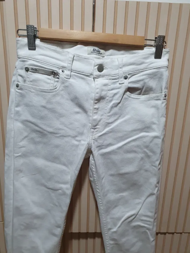 Pantalón vaquero pitillo blanco mujer Ralph Lauren