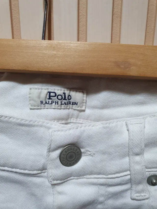 Pantalón vaquero pitillo blanco mujer Ralph Lauren