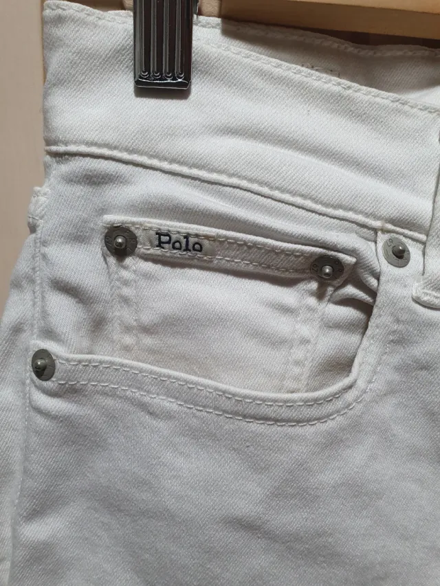 Pantalón vaquero pitillo blanco mujer Ralph Lauren
