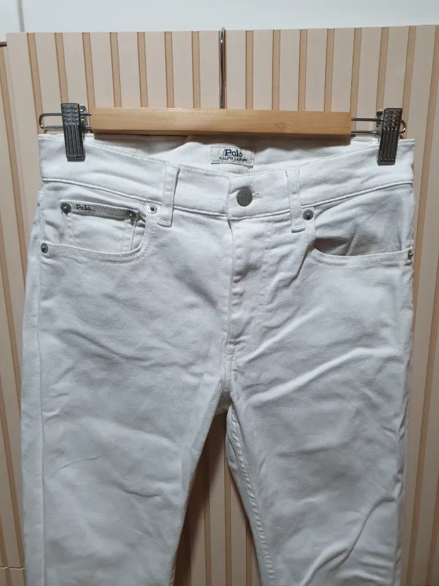 Pantalón vaquero pitillo blanco mujer Ralph Lauren