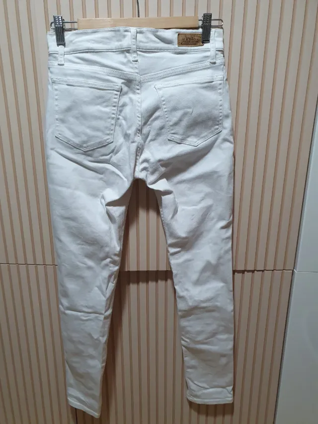 Pantalón vaquero pitillo blanco mujer Ralph Lauren