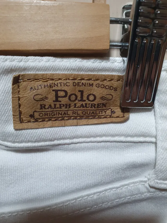 Pantalón vaquero pitillo blanco mujer Ralph Lauren