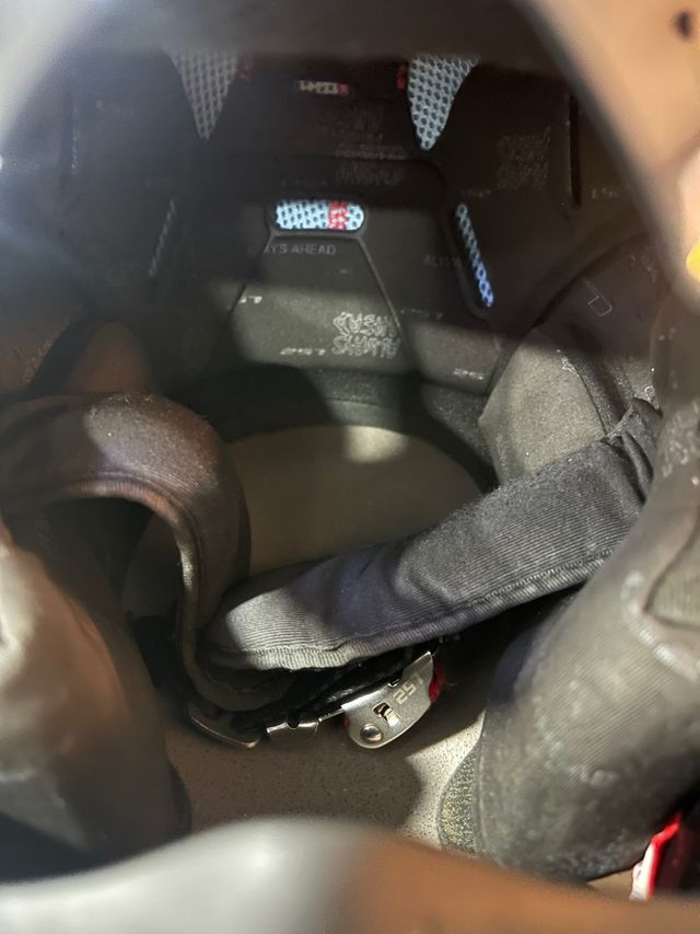 Casco Integral Moto LS2 Blanco Rojo Azul tall S