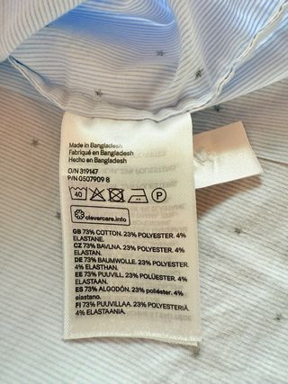 Camicia H&M righe azzurre con stelline