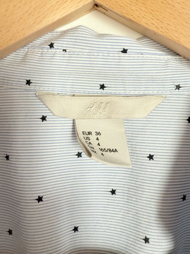 Camicia H&M righe azzurre con stelline