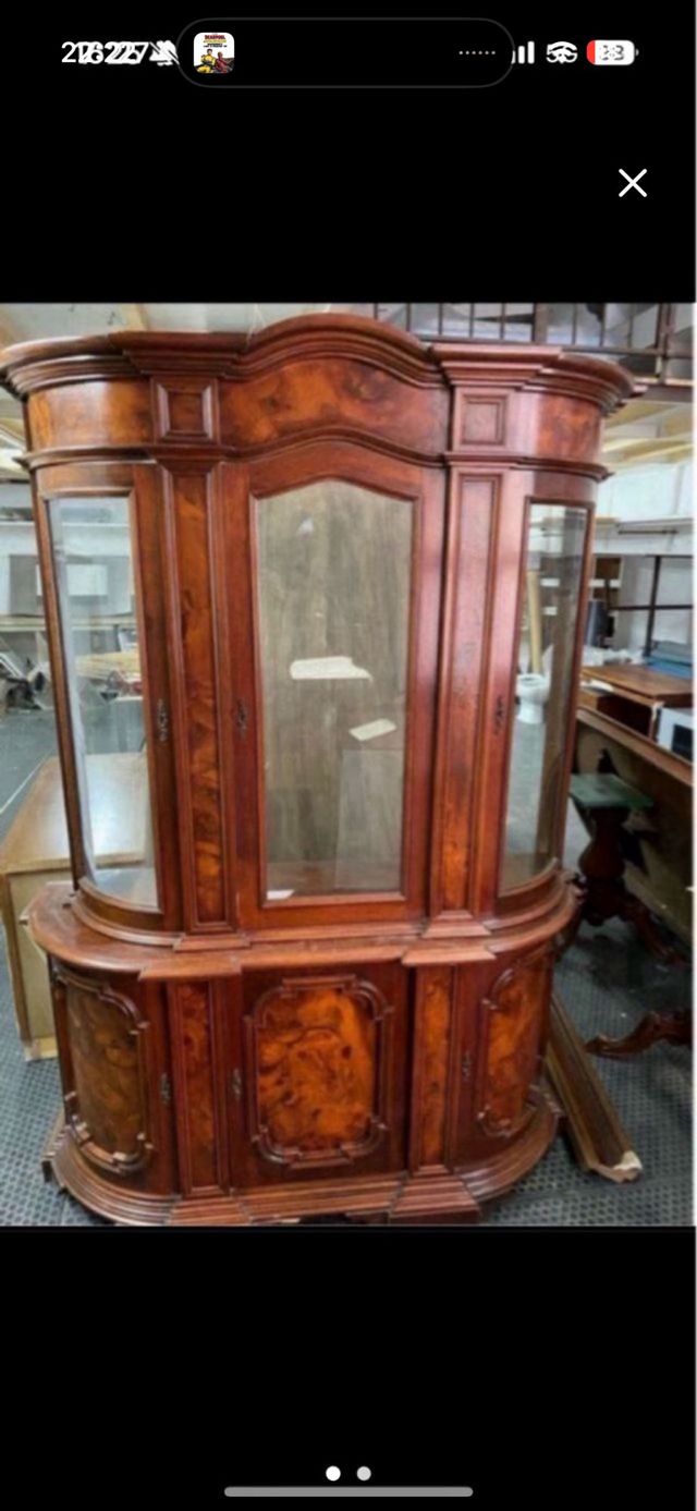 Vitrina antigua madera y cristal