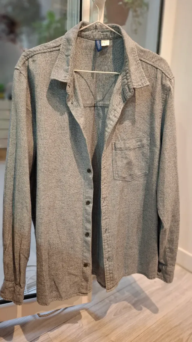 Camisa H&M Gris Talla M