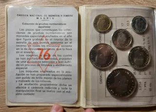 Cartera pruebas numismáticas 1976