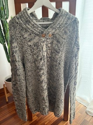 Jersey Pull&Bear trenzado cuello shawl