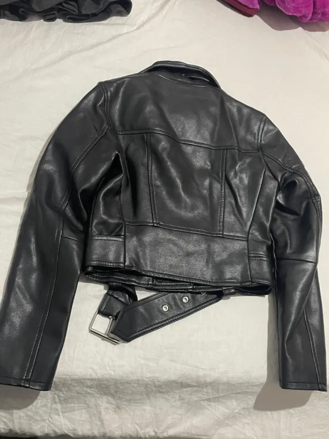 Chaqueta Biker Bershka Negra